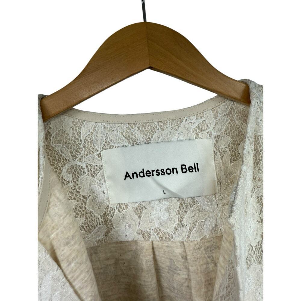 Andersson Bell Nude Beige Cream Lace Womens Light Jacket Size Large - Picture 2 of 8